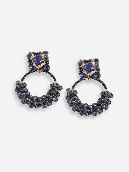 Gold Plated Designer Stone Party Drop Earring For Women