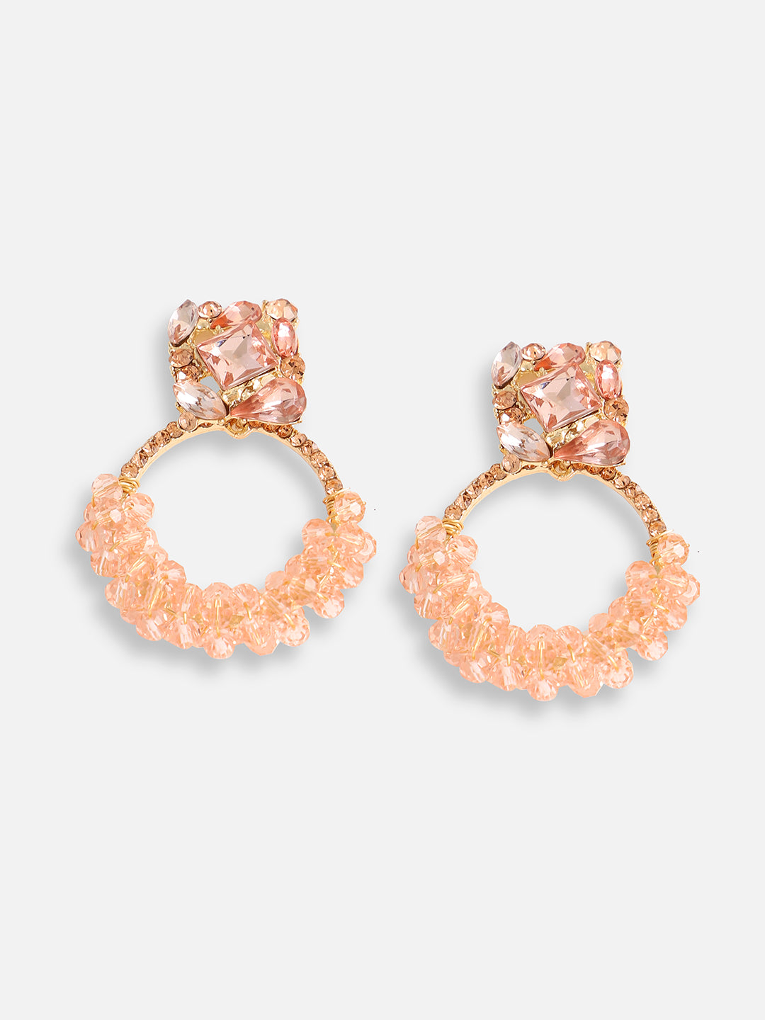 Gold Plated Designer Stone Party Drop Earring For Women