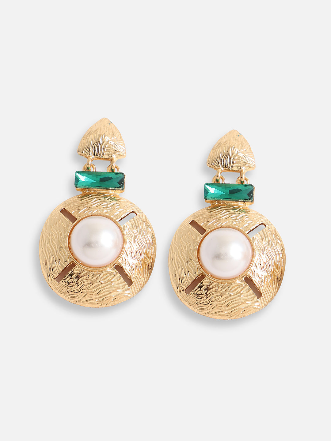 Gold Plated Designer Stone Party Drop Earring For Women
