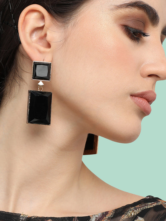 Gold Plated Designer Stone Party Drop Earring For Women