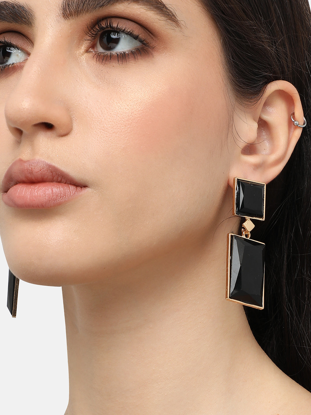 Gold Plated Designer Stone Party Drop Earring For Women