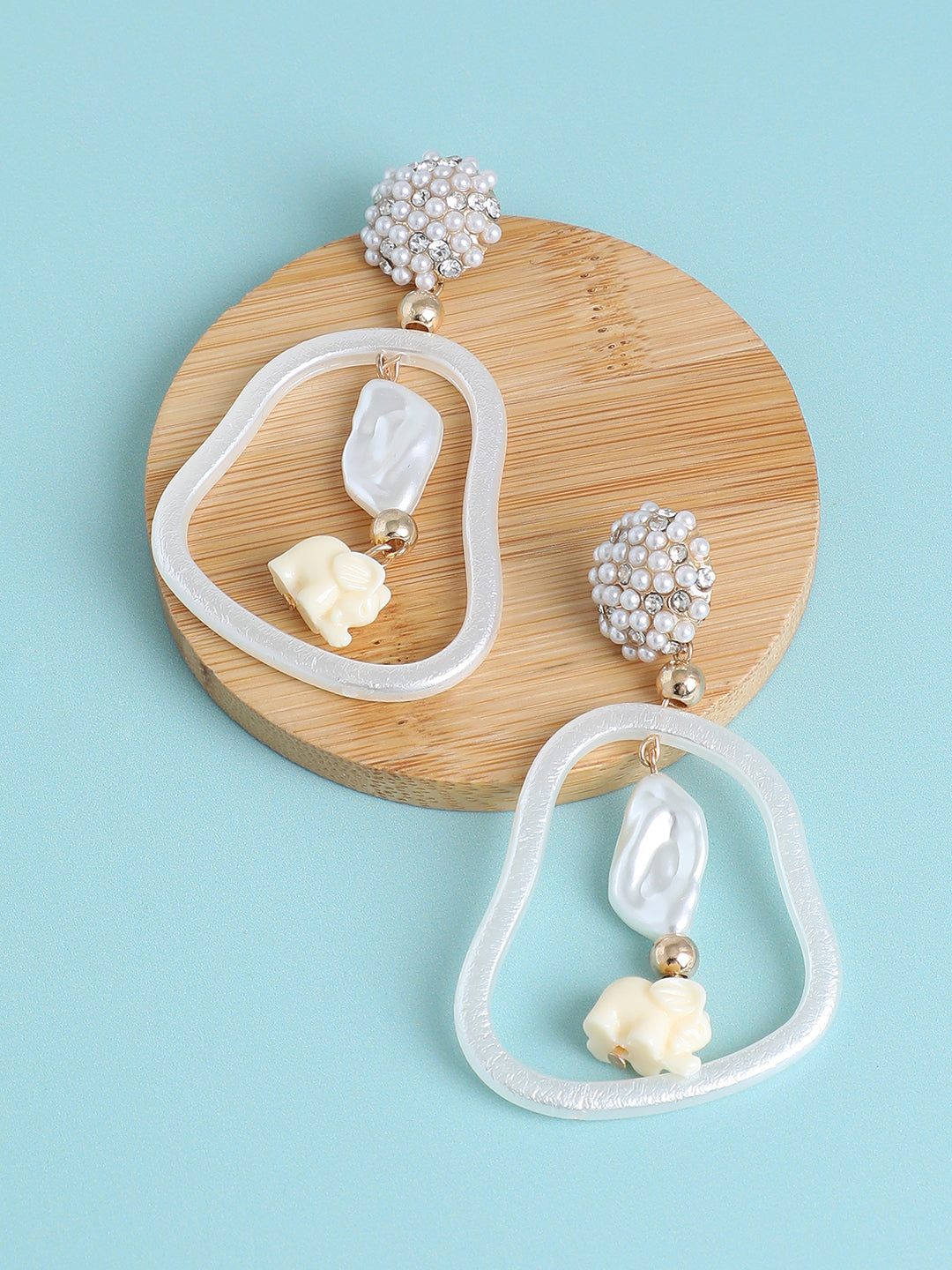 Pearl Link Drop Earrings
