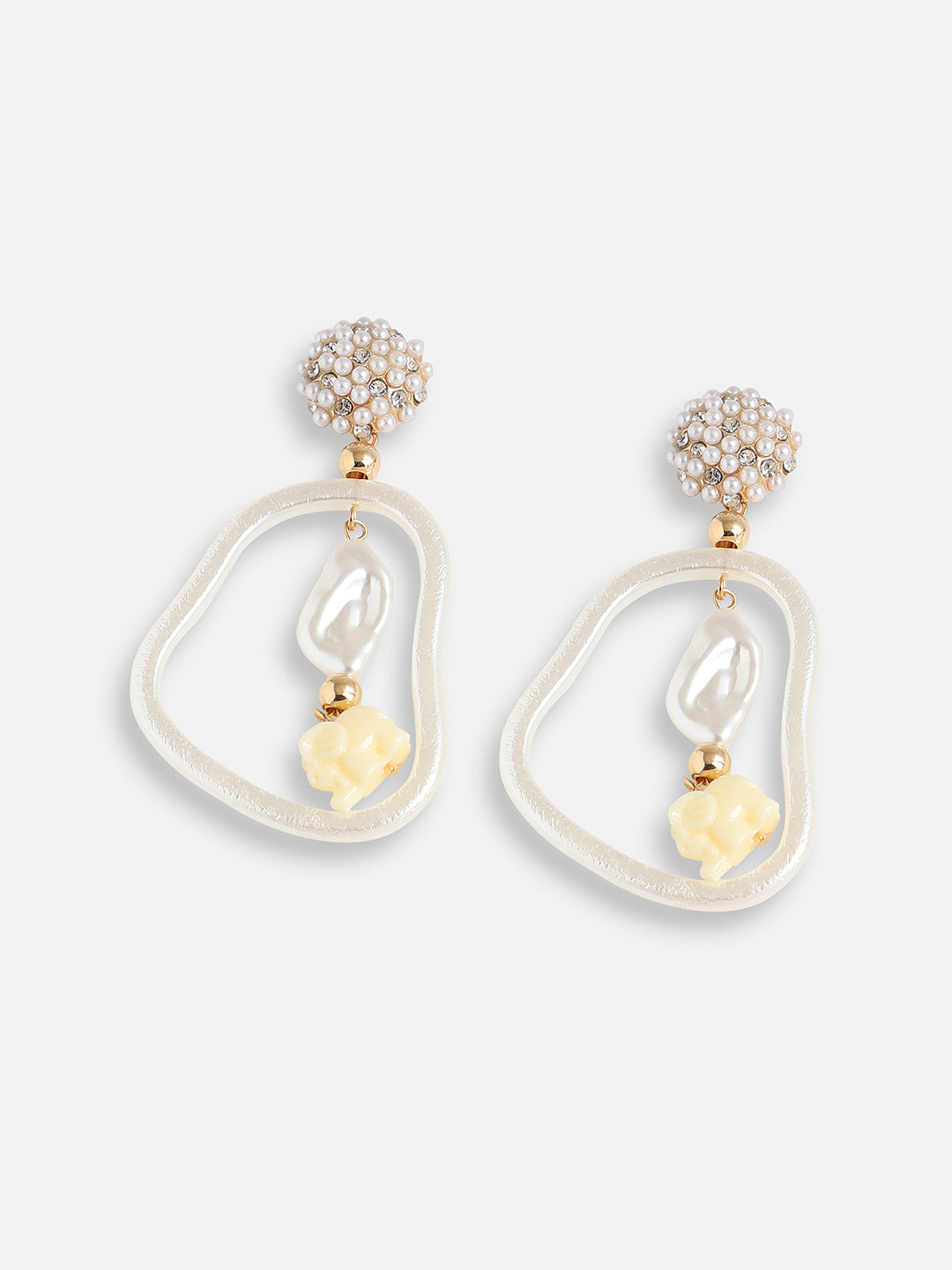 Pearl Link Drop Earrings
