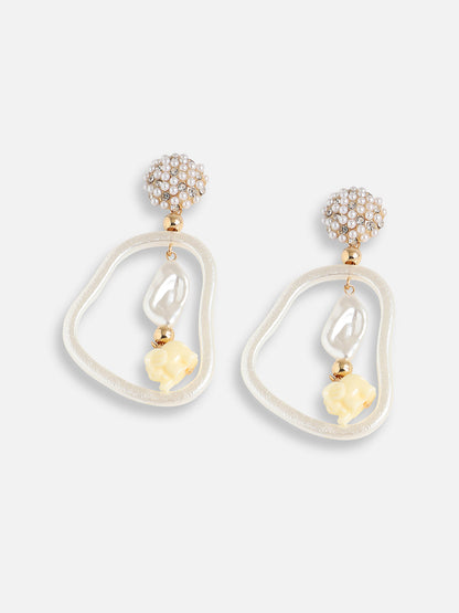 Pearl Link Drop Earrings