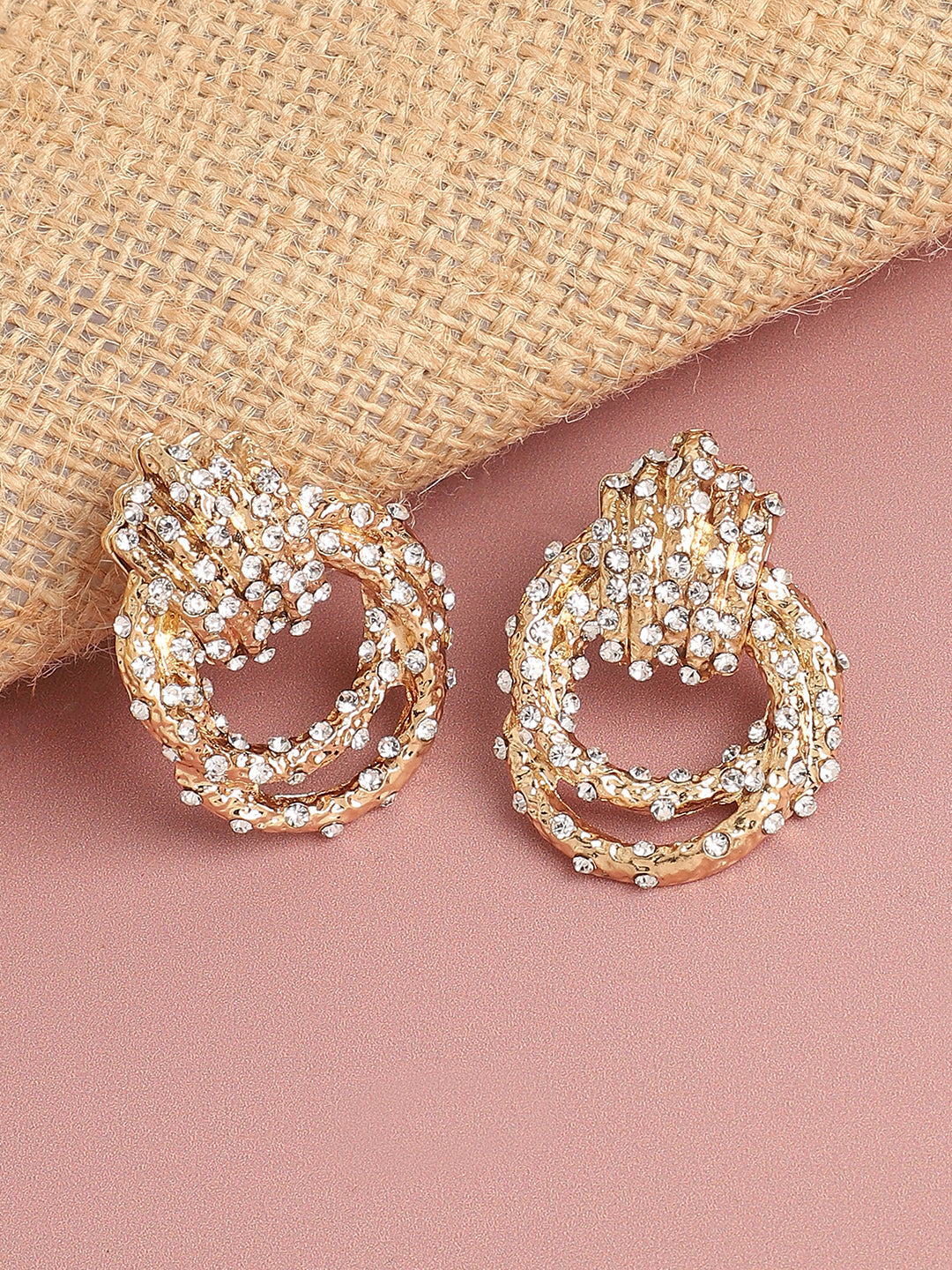 Gold Plated Designer Stone Party Drop Earring For Women