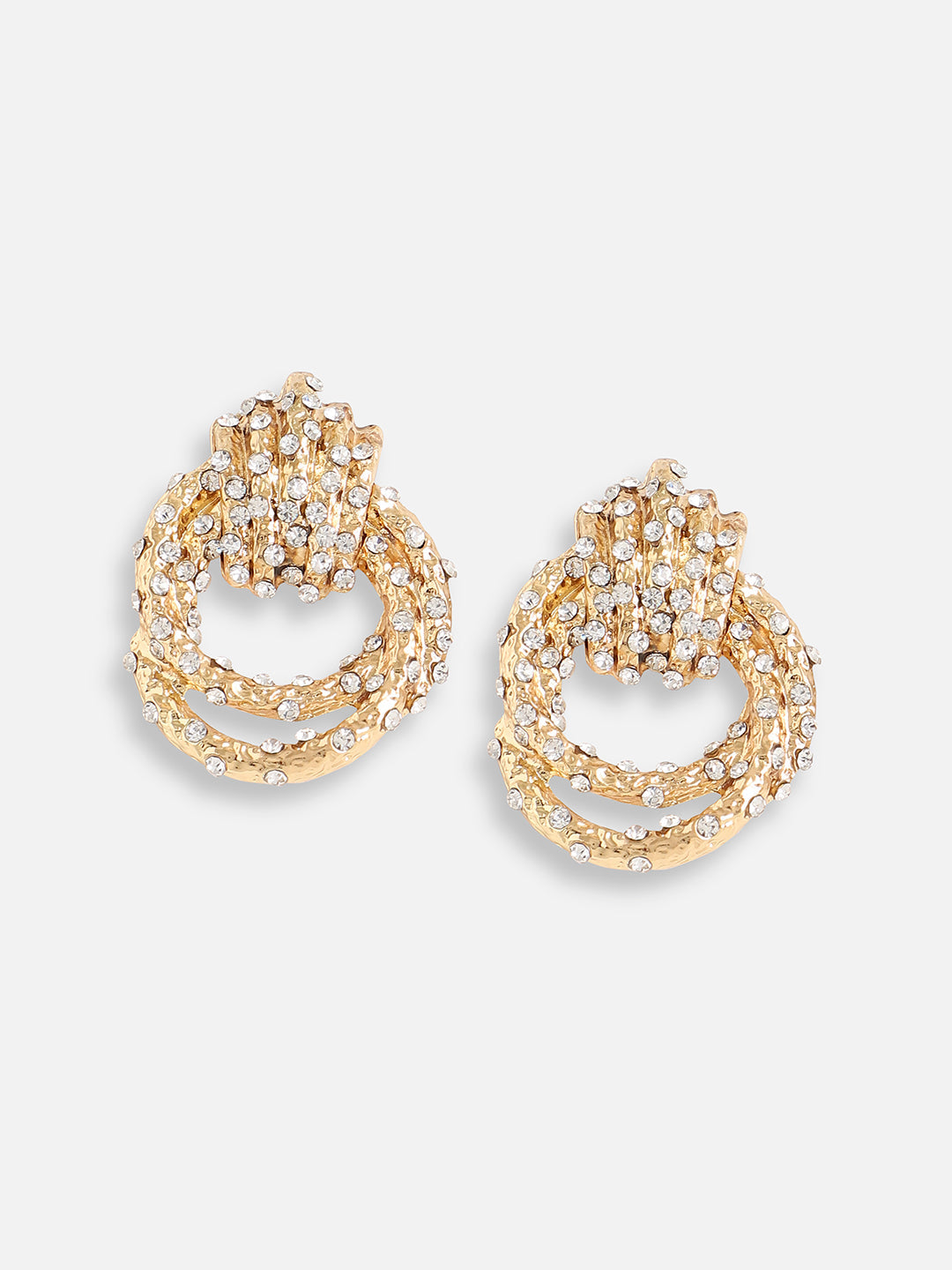 Gold Plated Designer Stone Party Drop Earring For Women