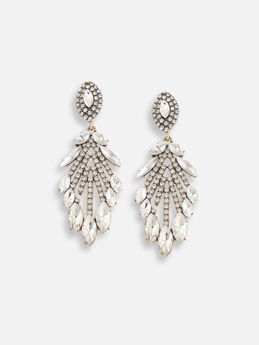 Gold Plated Designer Stone Party Drop Earring For Women