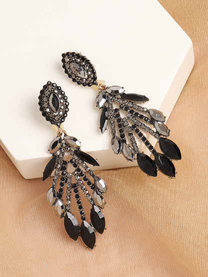 Gold Plated Designer Stone Party Drop Earring For Women