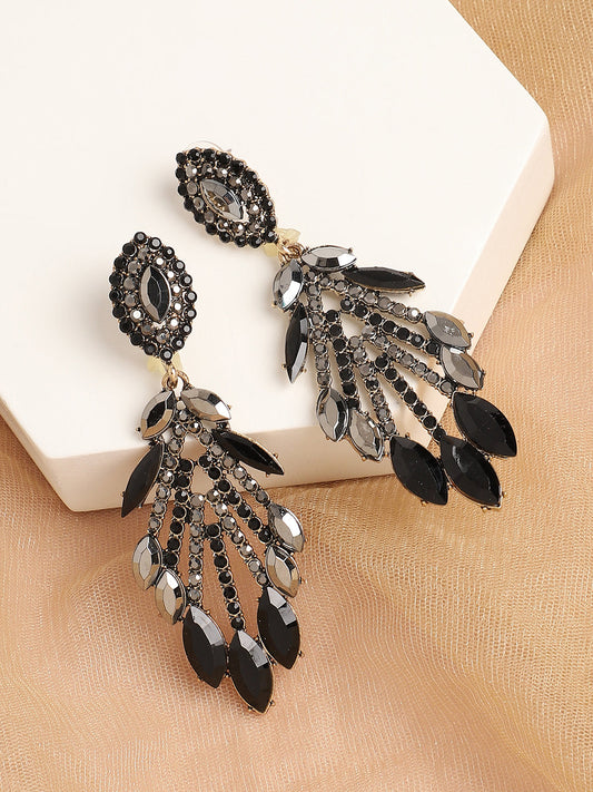Gold Plated Designer Stone Party Drop Earring For Women
