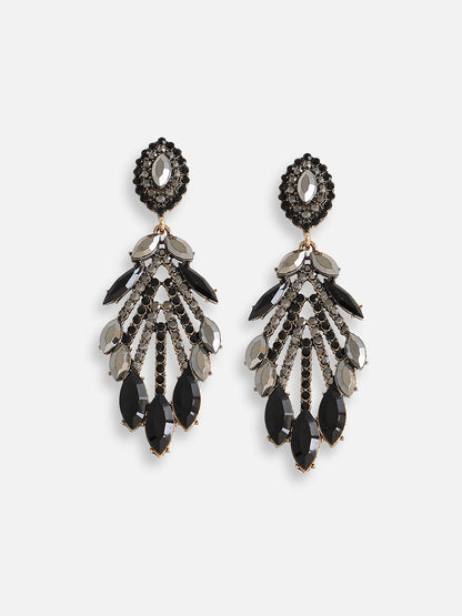 Gold Plated Designer Stone Party Drop Earring For Women