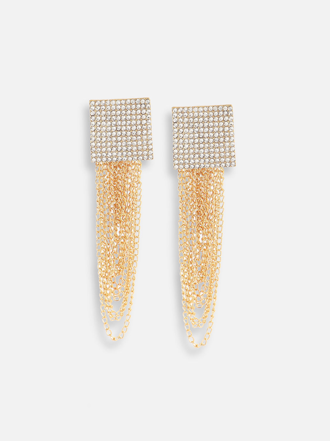 Gold Plated Designer Stone Party Drop Earring For Women