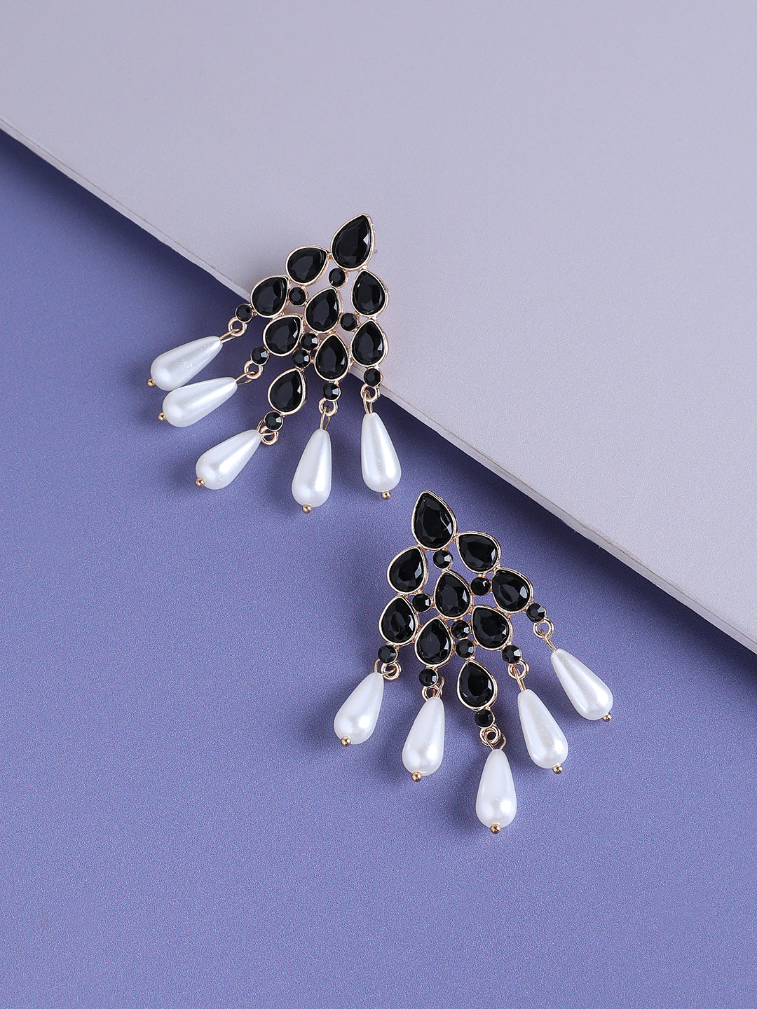 Gold Plated Designer Stone Party Drop Earring For Women