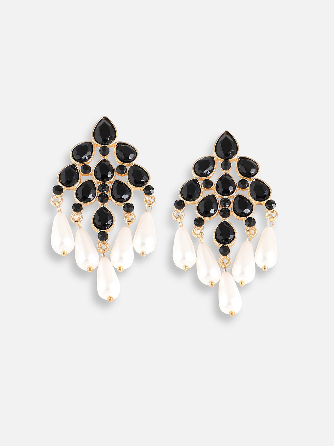 Gold Plated Designer Stone Party Drop Earring For Women