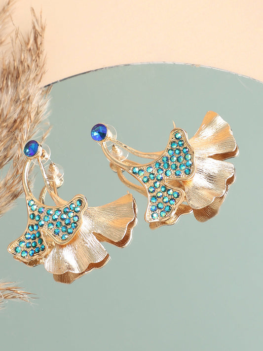 Gold Plated Designer Stone Party Drop Earring For Women