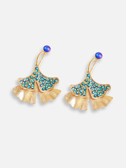 Gold Plated Designer Stone Party Drop Earring For Women