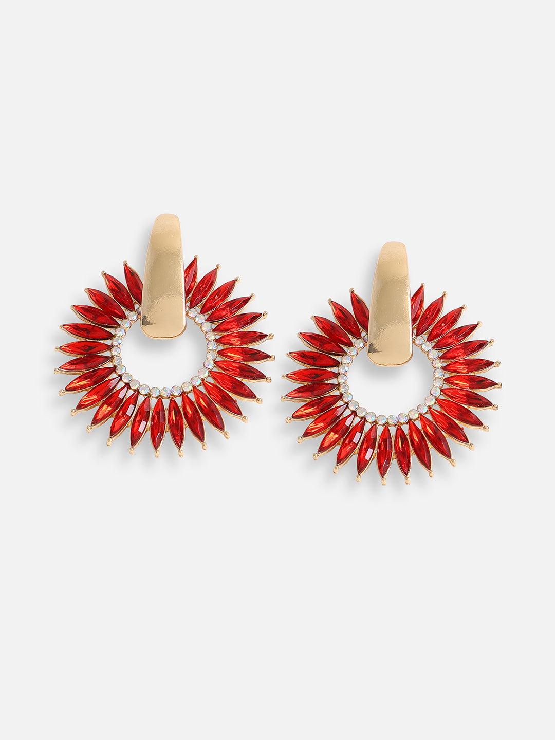 Gold Plated Designer Stone Party Drop Earring For Women