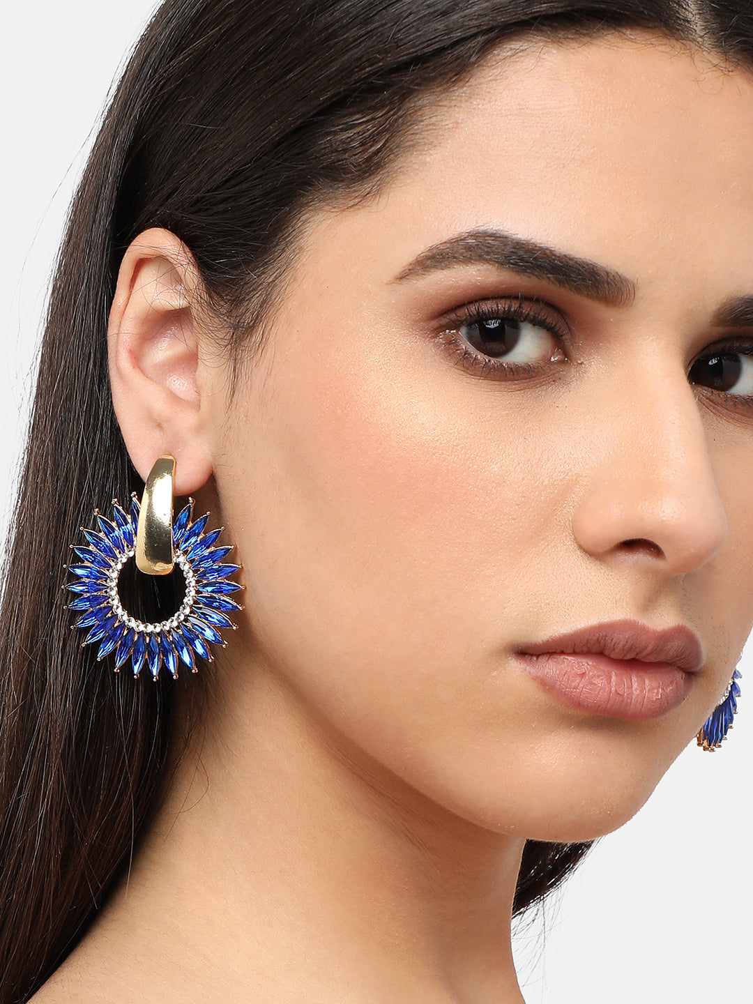 Gold Plated Designer Stone Party Drop Earring For Women