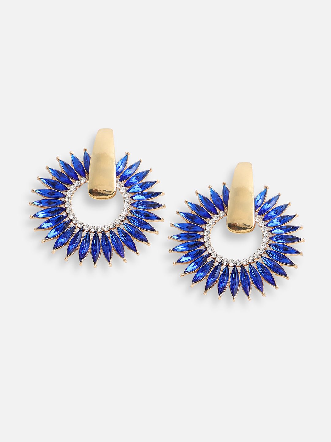 Gold Plated Designer Stone Party Drop Earring For Women