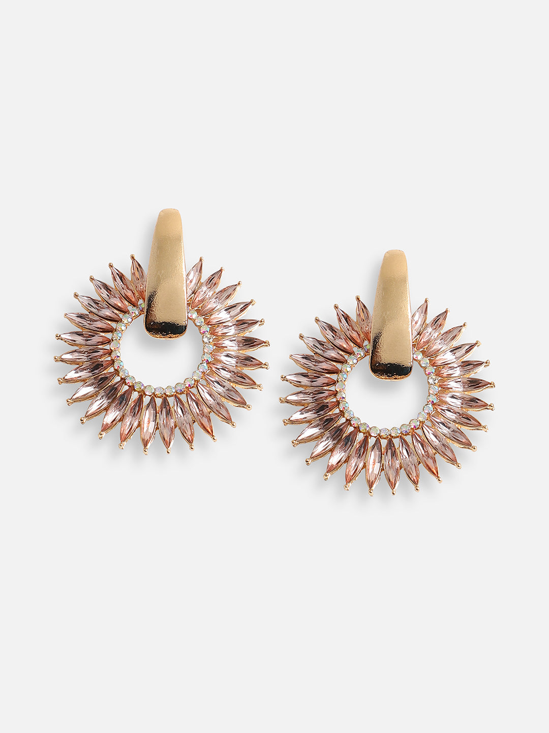 Gold Plated Designer Stone Party Drop Earring For Women