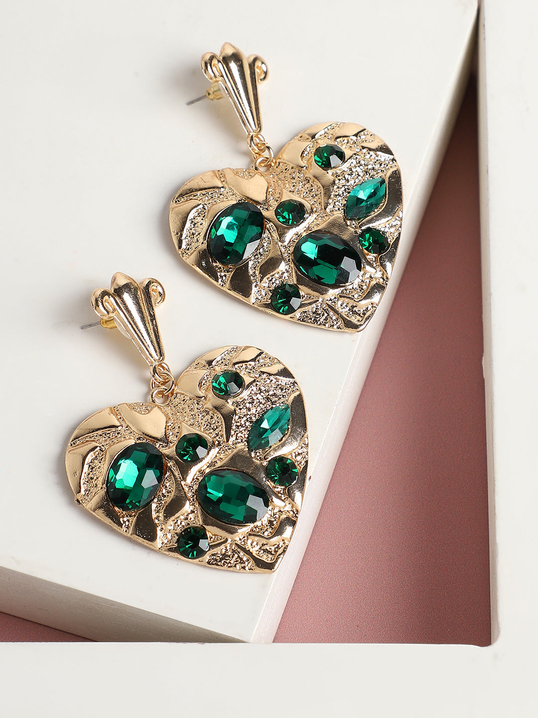 Gold Plated Designer Stone Party Drop Earring For Women