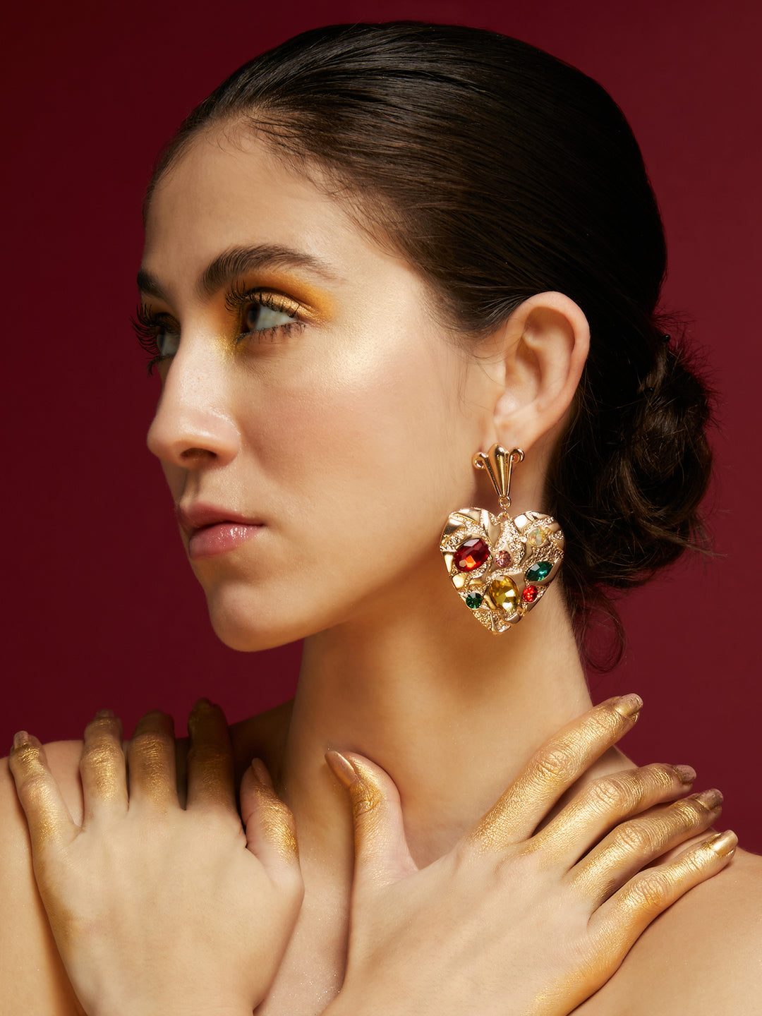 Royal Spade Drop Earrings