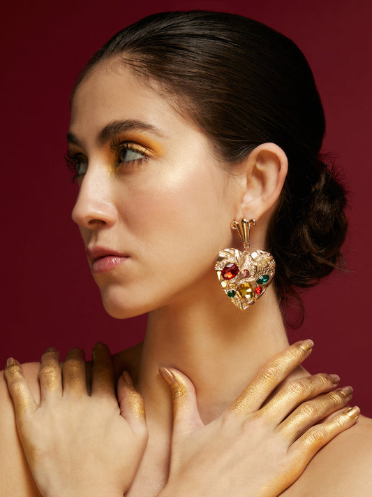 Royal Spade Drop Earrings