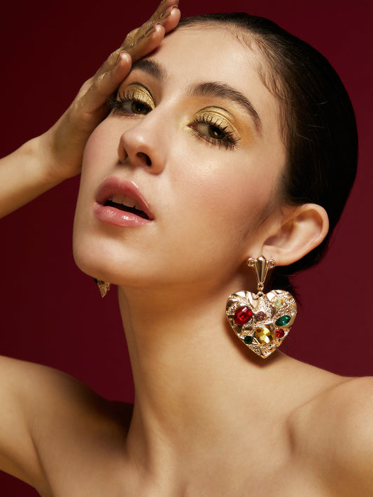 Royal Spade Drop Earrings