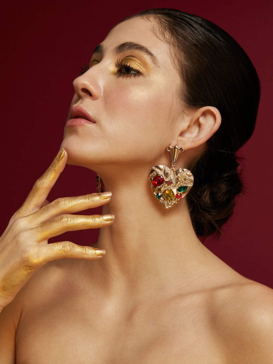 Royal Spade Drop Earrings