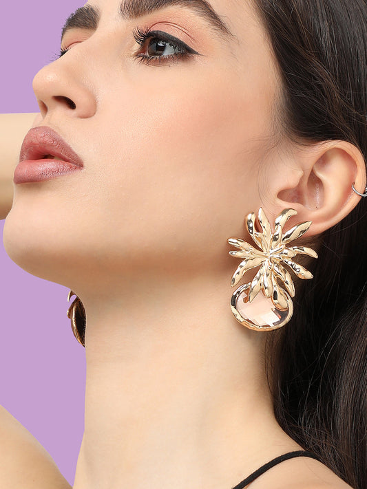 Gold Plated Designer Party Drop Earring For Women