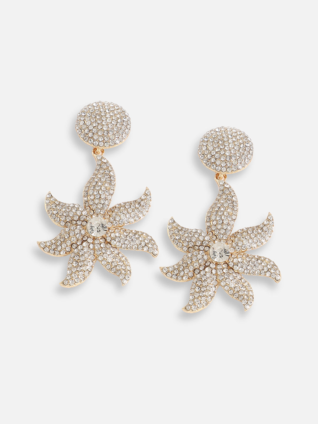 Gold Plated Designer Stone Party Drop Earring For Women