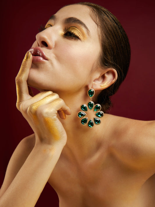 Emerald Desire Drop Earrings