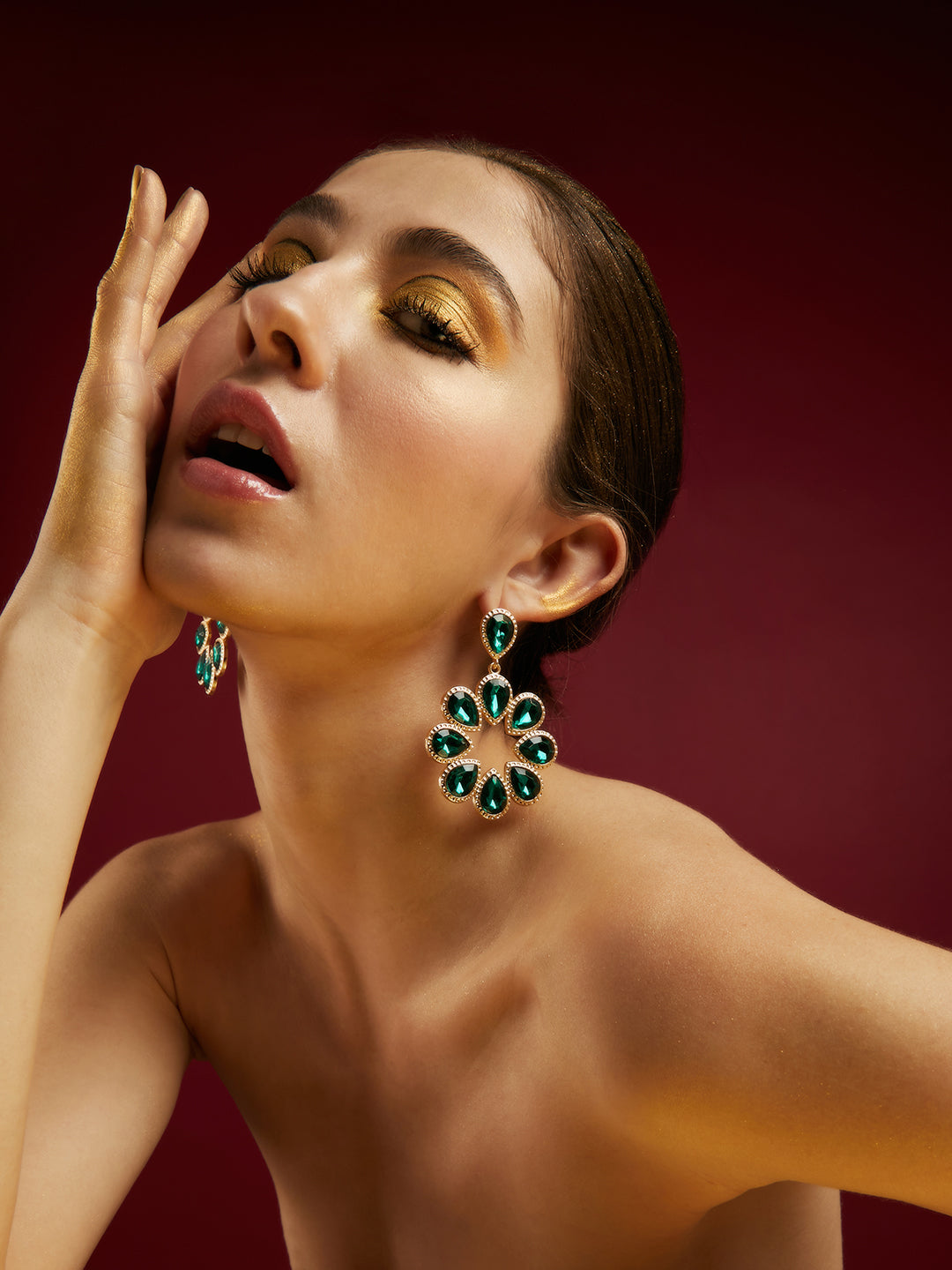 Emerald Desire Drop Earrings
