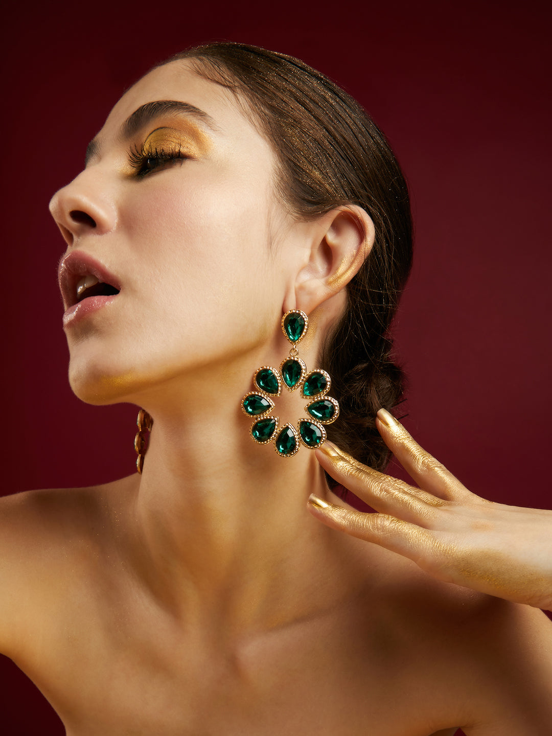 Emerald Desire Drop Earrings