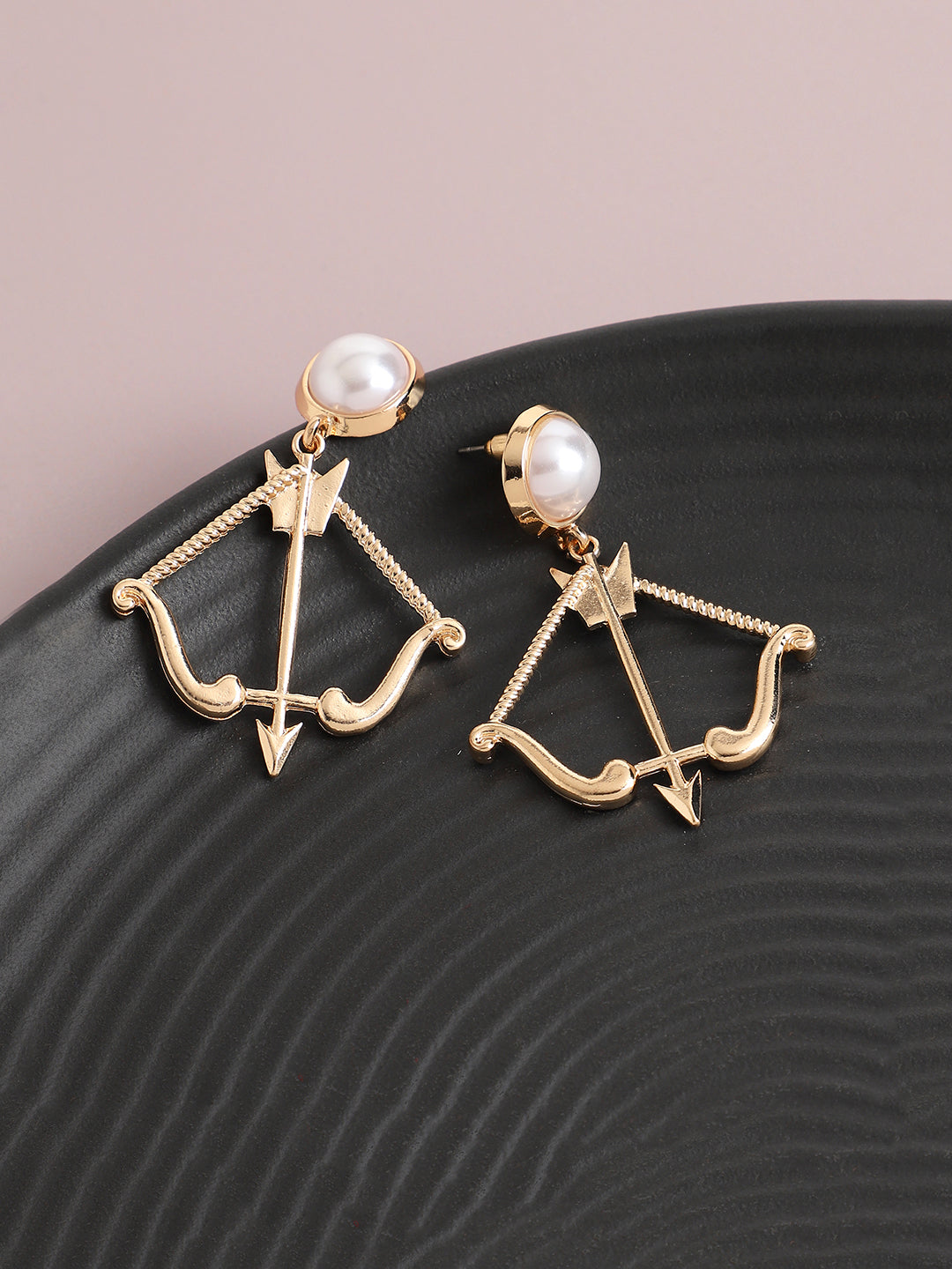 Gold Plated Pearls Party Drop Earring For Women