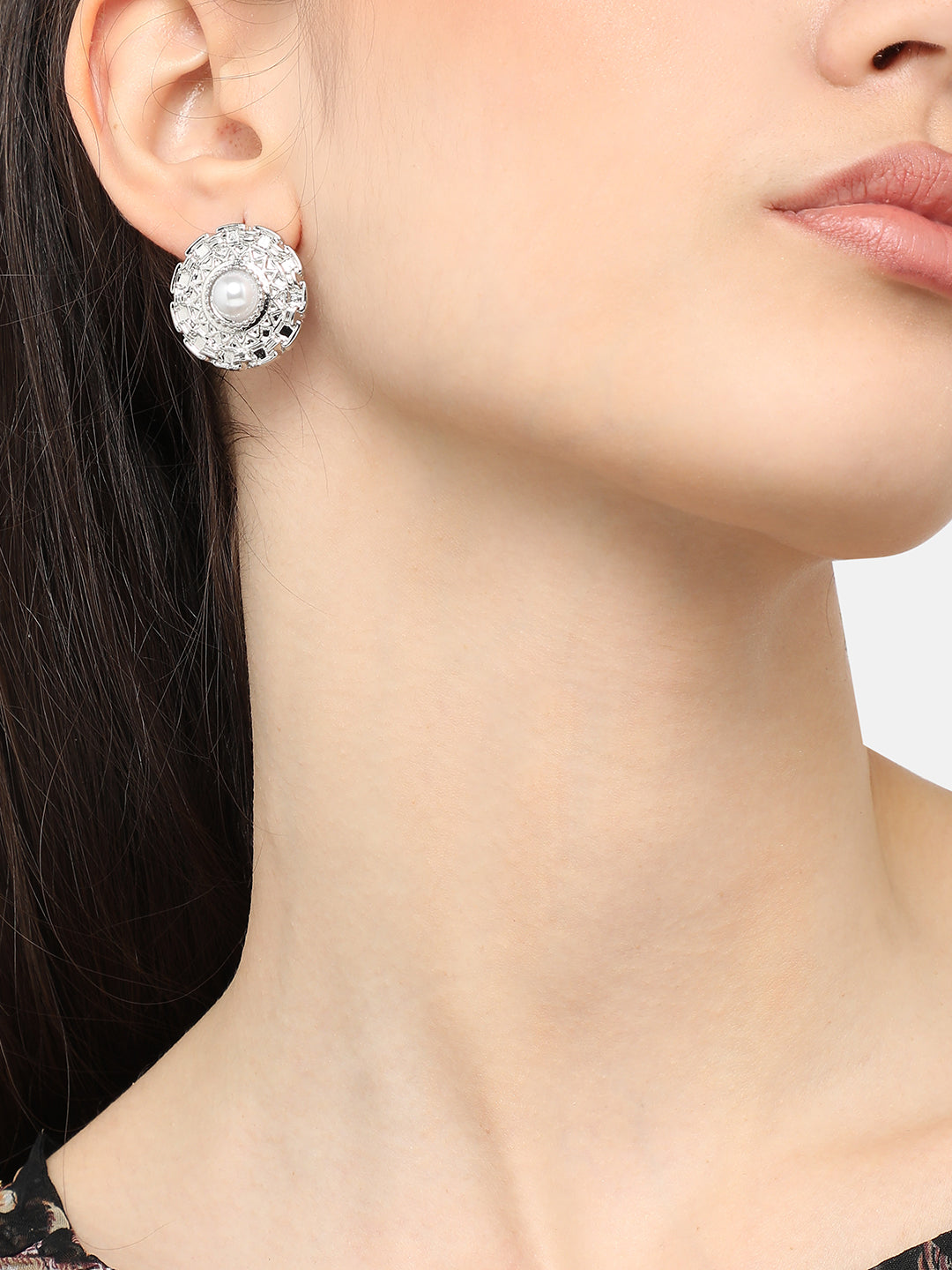 Gold Plated Pearls Casual Stud For Women