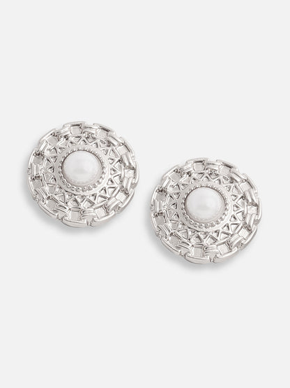 Gold Plated Pearls Casual Stud For Women