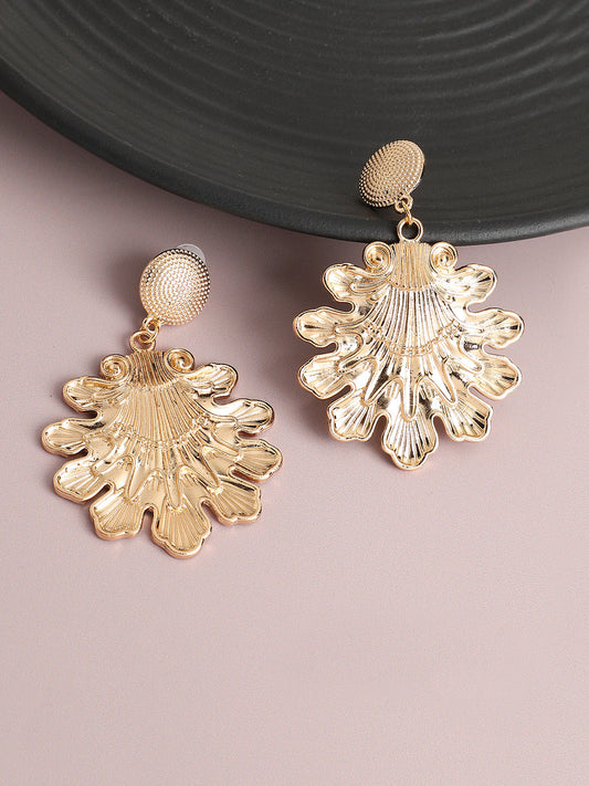 Gold Plated Pearls Party Drop Earring For Women