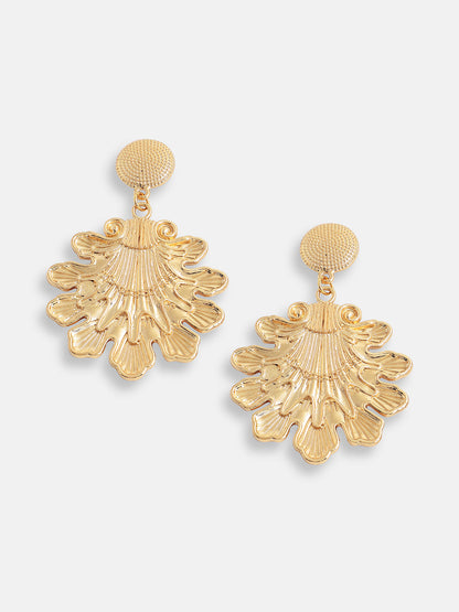 Gold Plated Pearls Party Drop Earring For Women