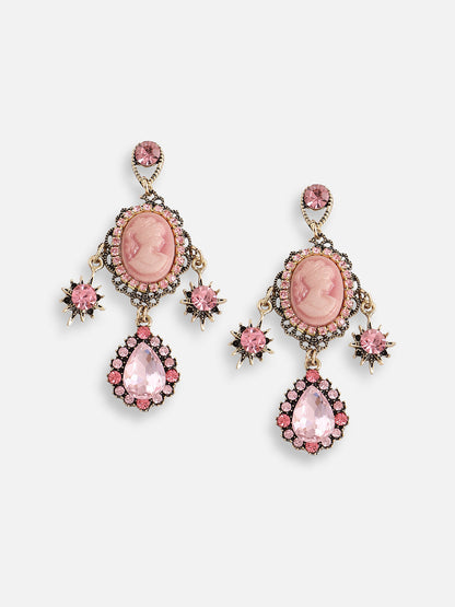 Gold Plated Designer Stone Party Drop Earring For Women