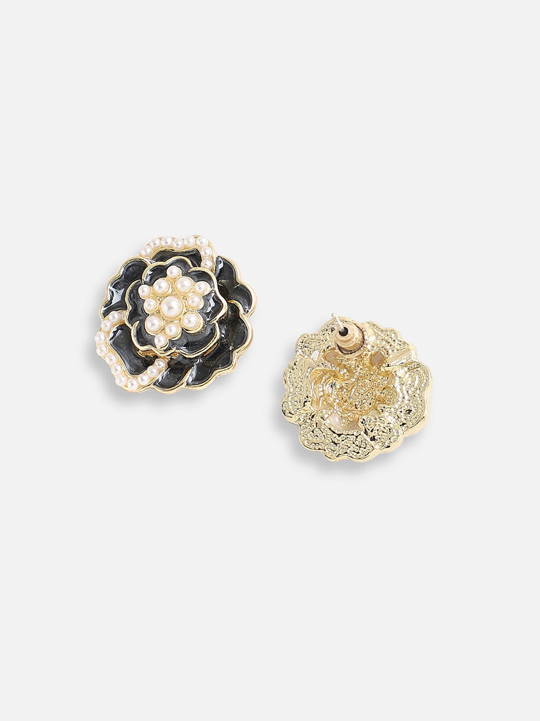Gold Plated Pearls Casual Stud For Women