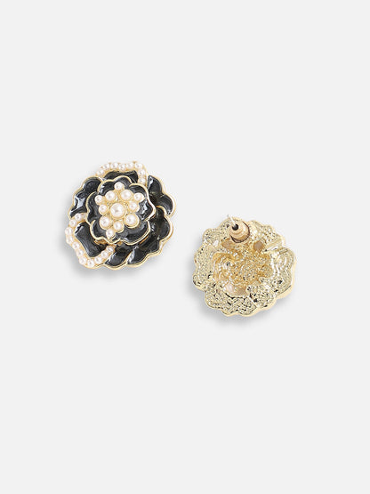 Gold Plated Pearls Casual Stud For Women