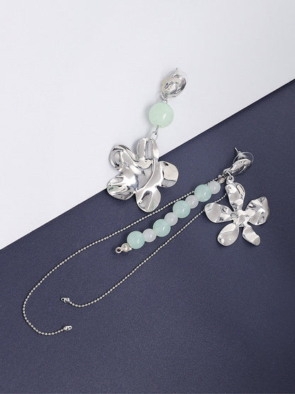 Silver Plated Designer Stone Party Drop Earring For Women