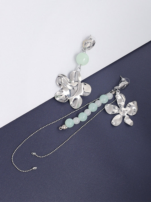 Silver Plated Designer Stone Party Drop Earring For Women