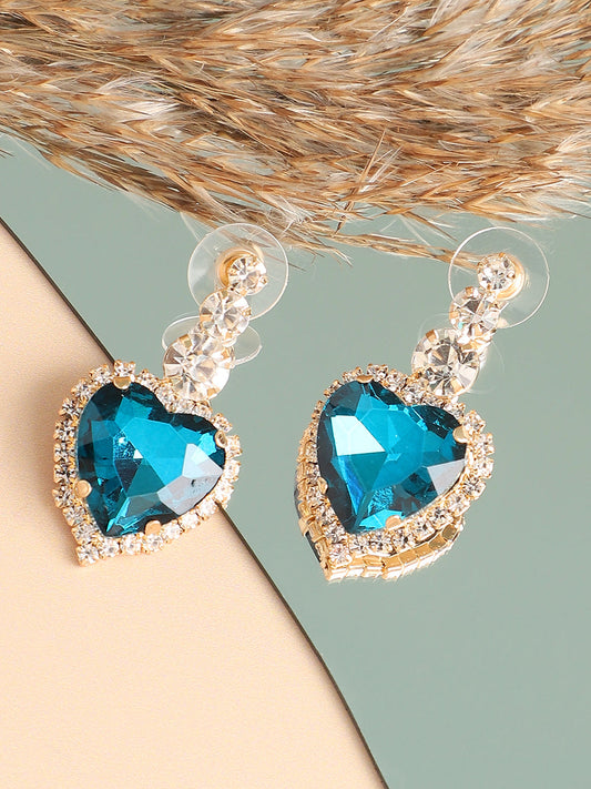 Silver Plated Designer Stone Party Drop Earring For Women