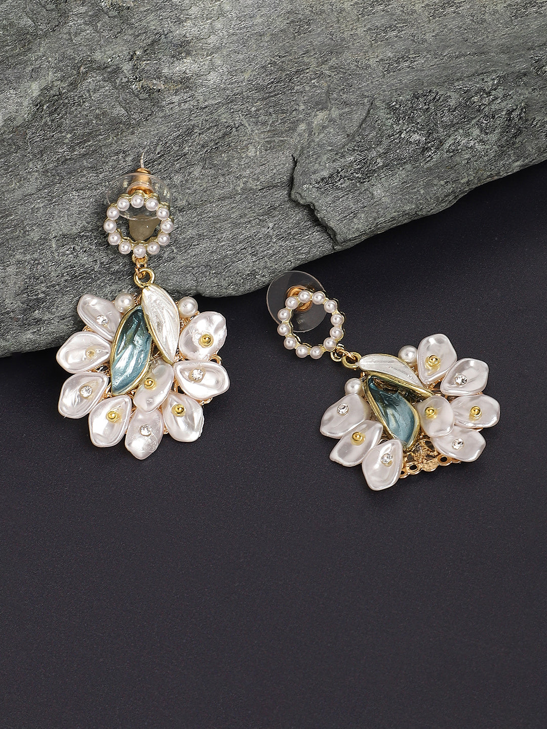 Gold Plated Designer Stone Party Drop Earring For Women