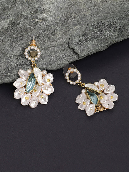 Gold Plated Designer Stone Party Drop Earring For Women