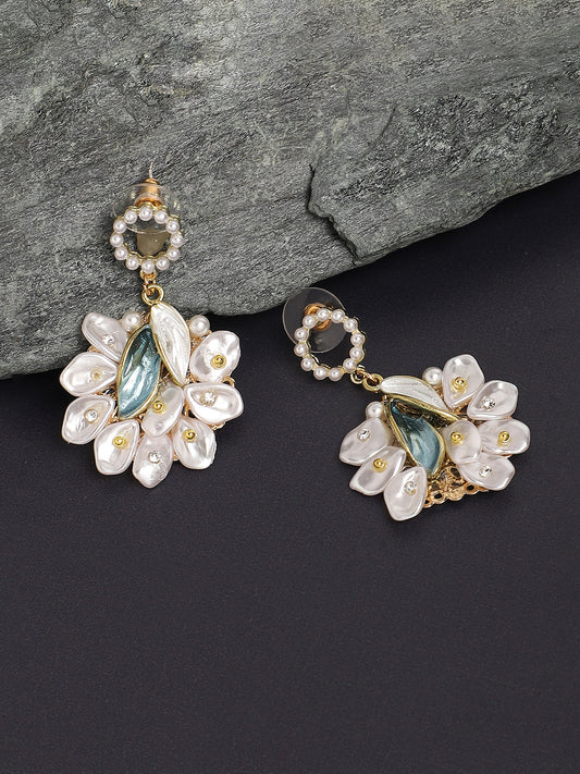 Gold Plated Designer Stone Party Drop Earring For Women