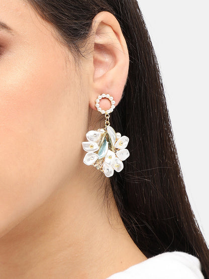 Gold Plated Designer Stone Party Drop Earring For Women