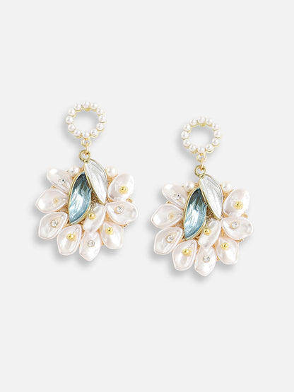Gold Plated Designer Stone Party Drop Earring For Women