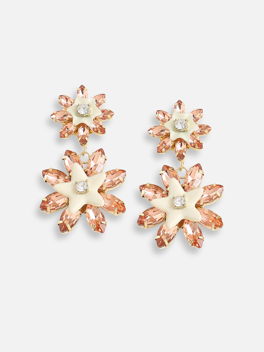 Gold Plated Designer Stone Party Drop Earring For Women